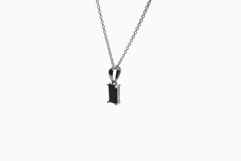 Ameya अमेय | Onyx | Halskette | Silber | Rhodiniert